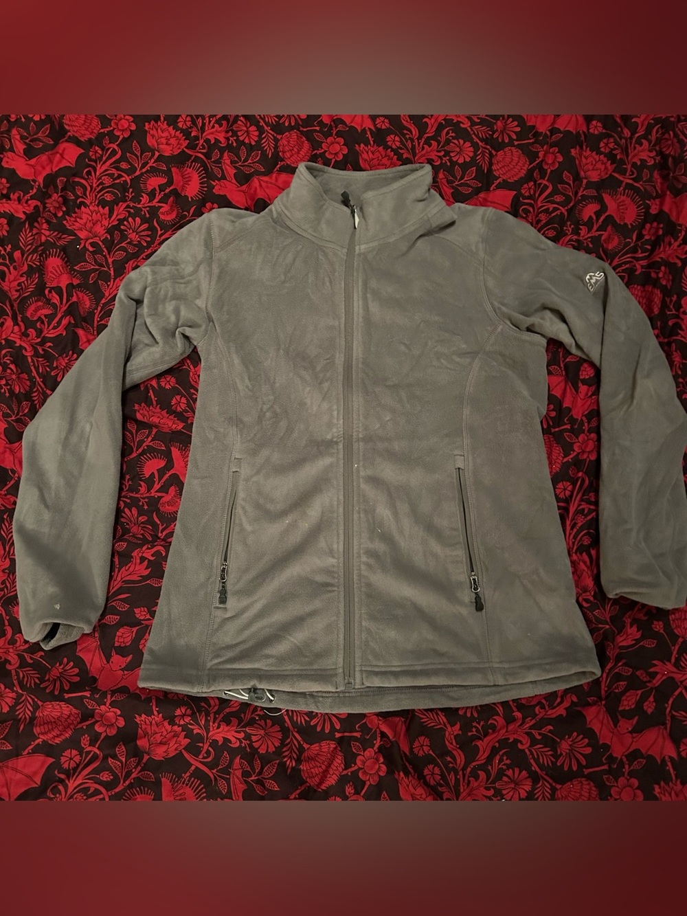 Super soft light gray Eastern Mountain Sports thermal layering jacket